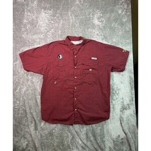 Columbia PFG Florida State Seminoles Shirt Mens XXL Red Fishing Outdoors